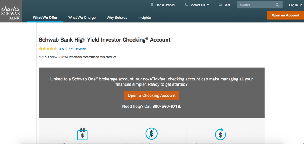 Schwab Bank High Yield Investor Checking Account