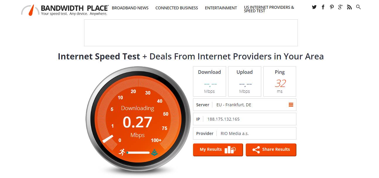 at t bandwidth speed test