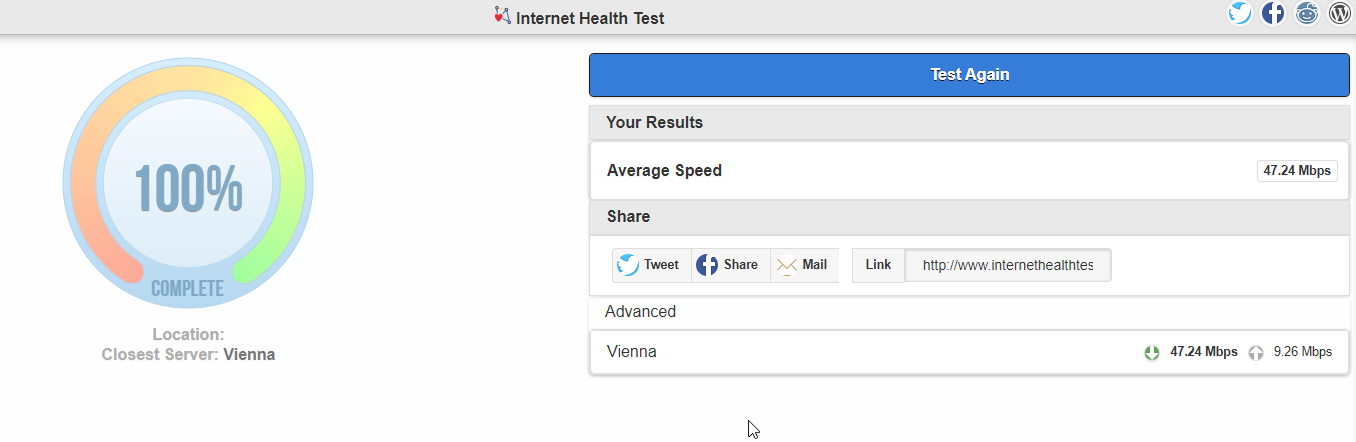 internet health test app