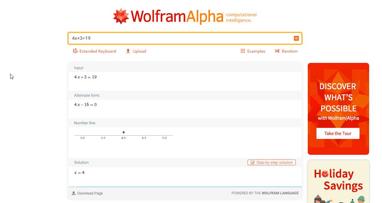 wolframalpha equation solver