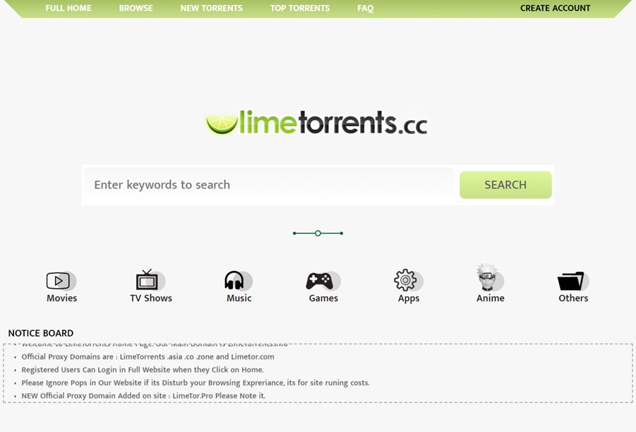 limetorrents torrent tracker