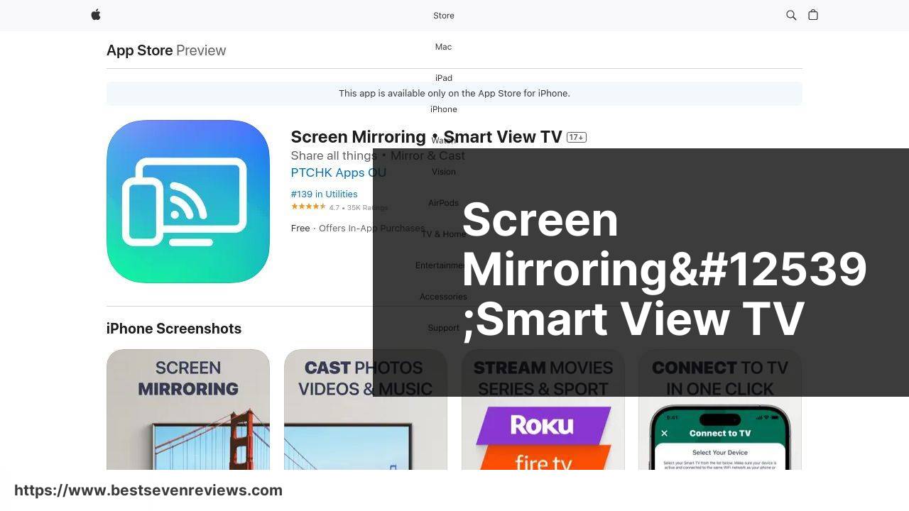 https://apps.apple.com/us/app/screen-mirroring-smart-view-tv/id1529106085 screenshot