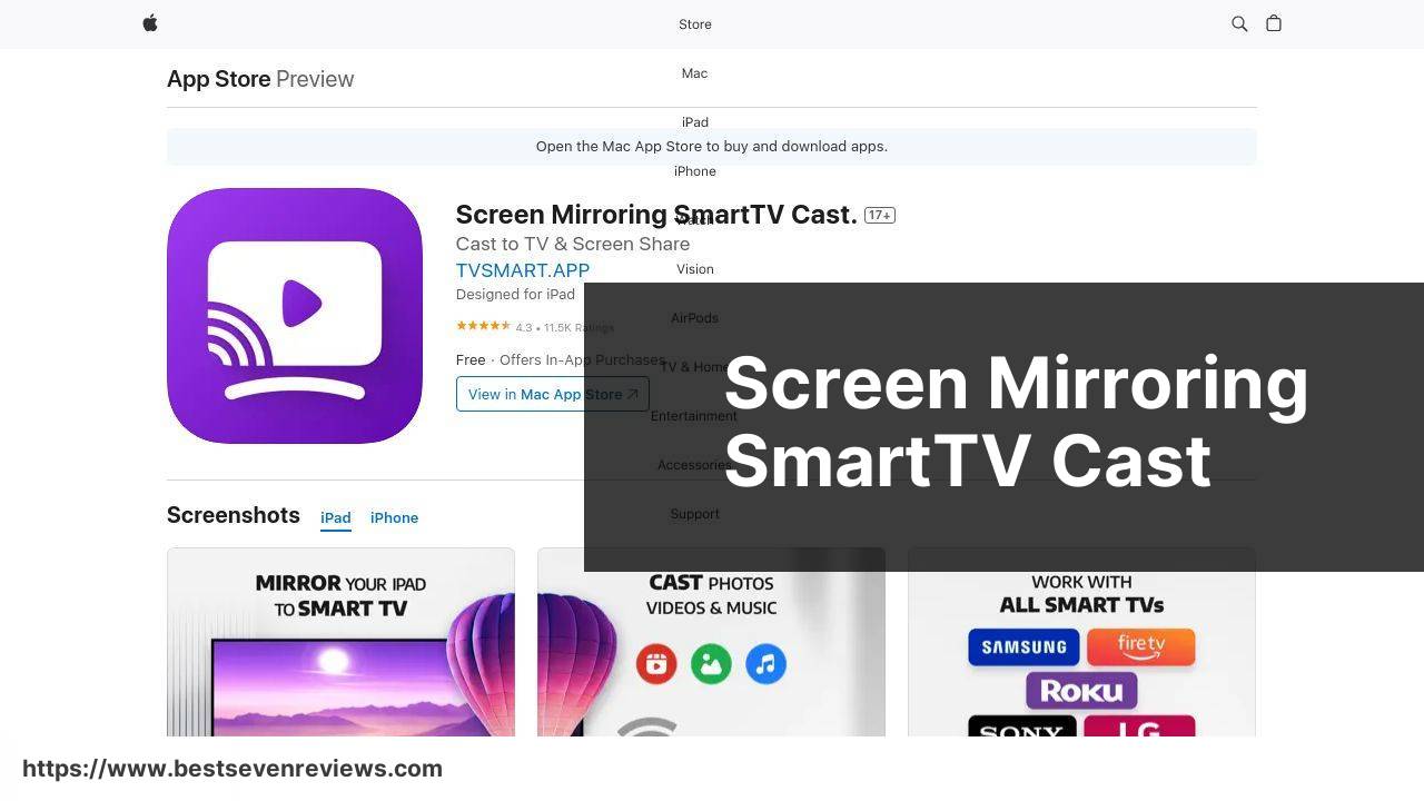 https://apps.apple.com/us/app/screen-mirroring-smarttv-cast/id1597094402 screenshot