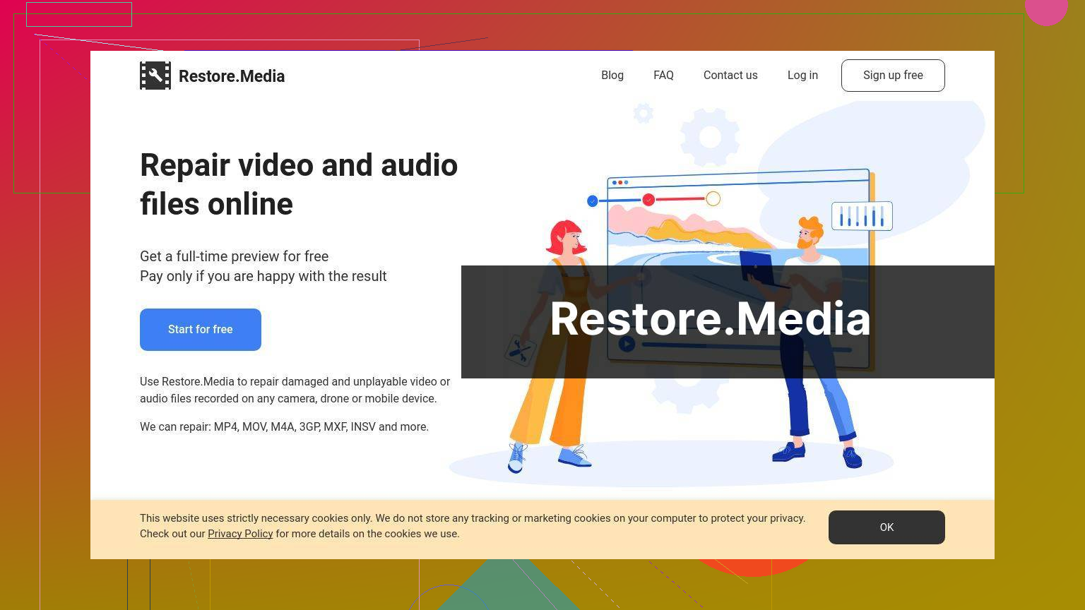 https://restore.media/ screenshot