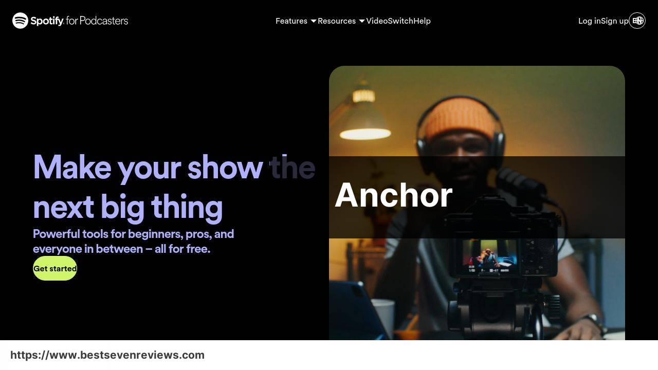 https://www.anchor.fm/ screenshot