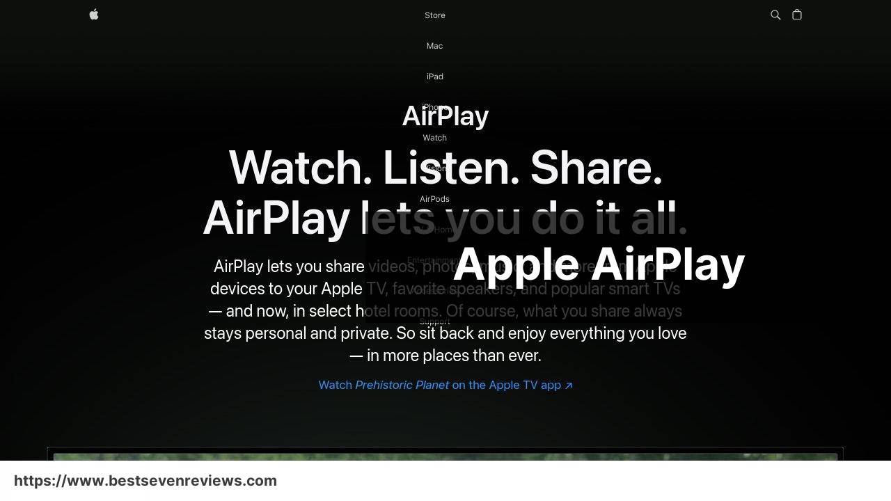 https://www.apple.com/airplay/ screenshot