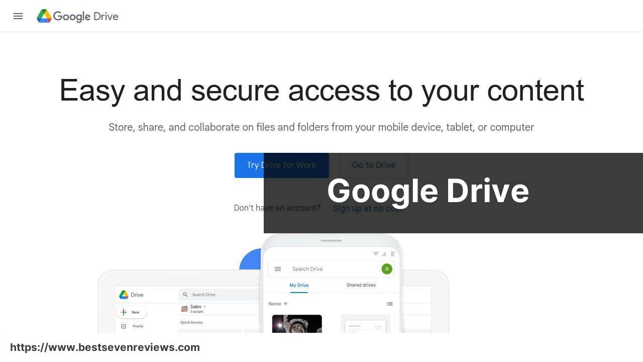 https://www.google.com/drive/ screenshot