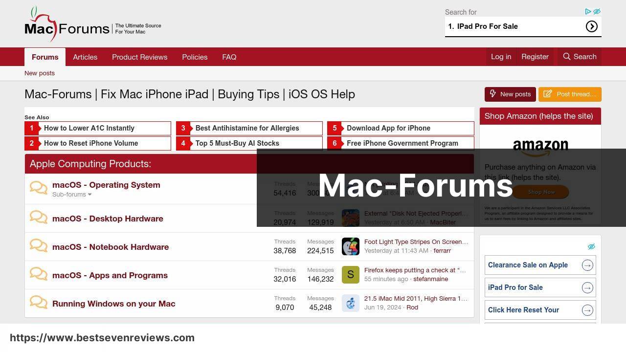 https://www.mac-forums.com/forums/ screenshot