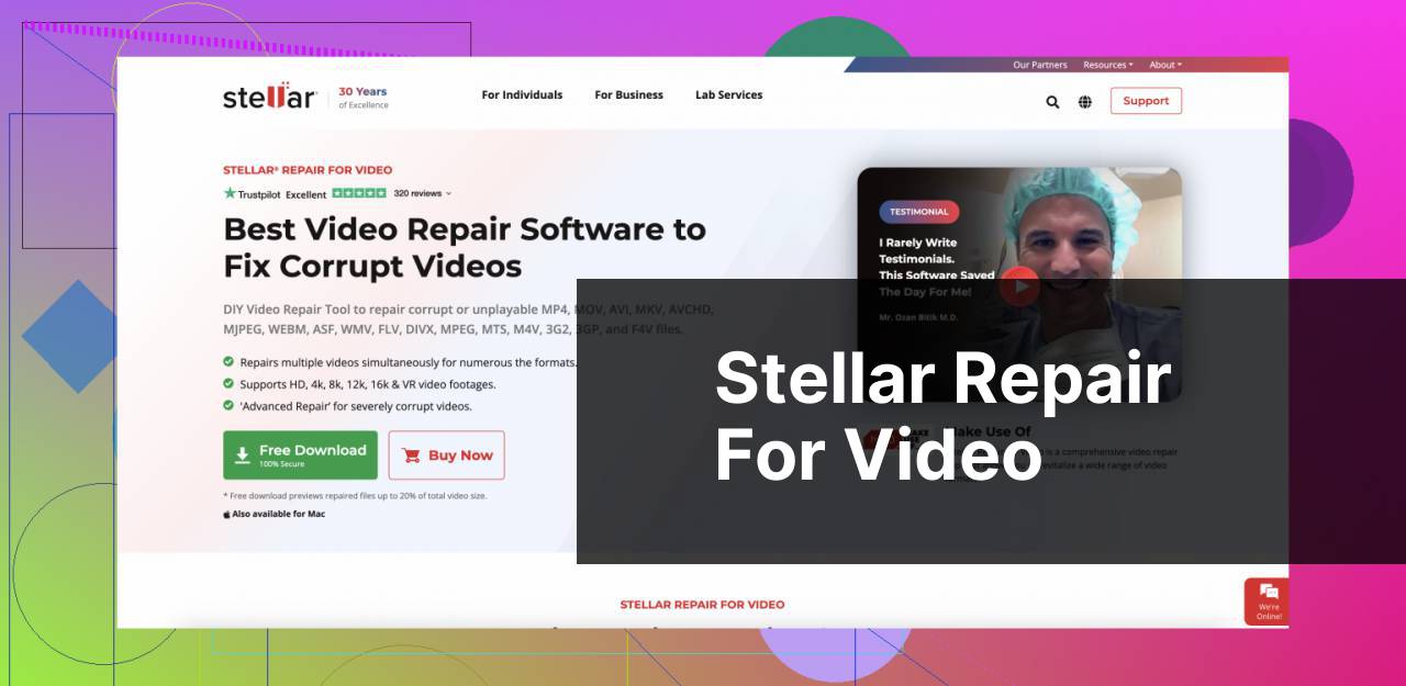 https://www.stellarinfo.com/free-tools/video-repair.php screenshot