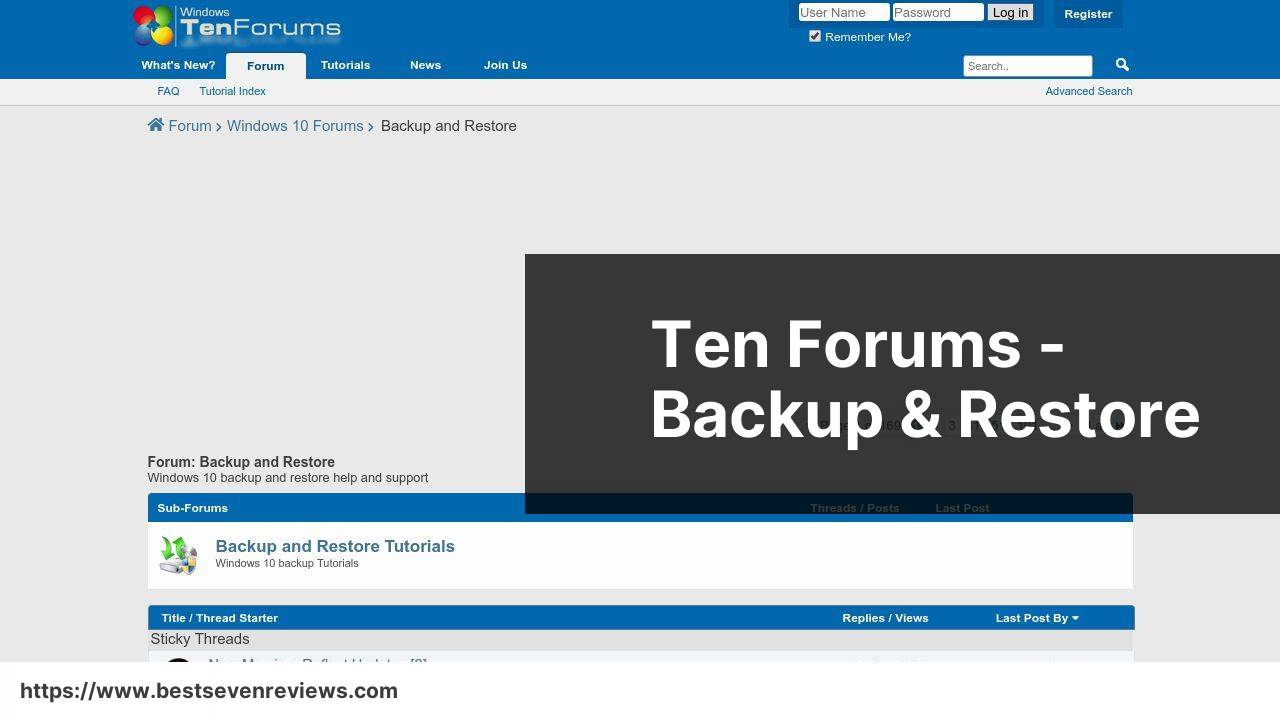 https://www.tenforums.com/backup-restore/ screenshot