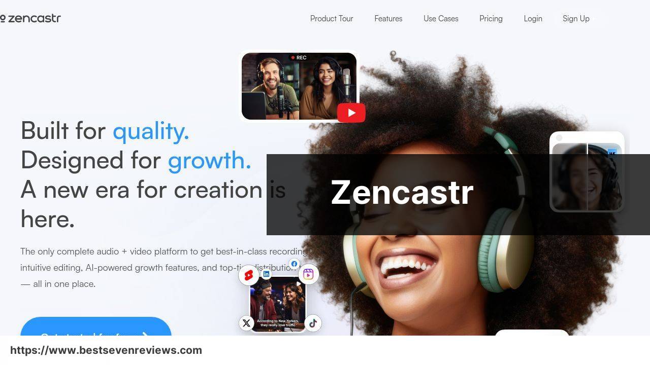 https://www.zencastr.com/ screenshot